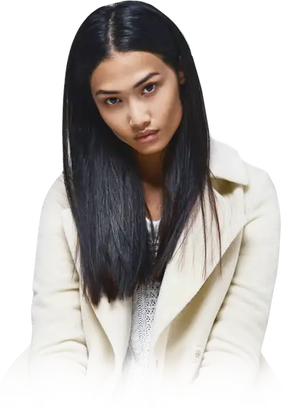 Woman in a light coat shown as a Hot Asian Flirts profile preview